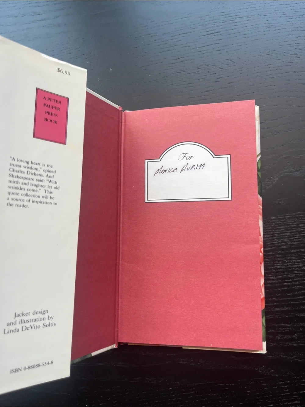 Peter Pauper Press Vintage Floral Hardcover Book The Understanding Heart